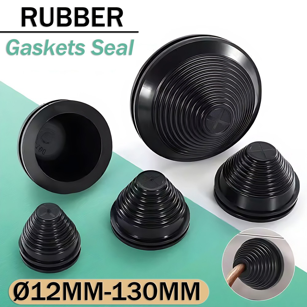 Black Tapered Rubber Wiring Grommets Gaskets Seal 12mm-130mm Guard Cable Special