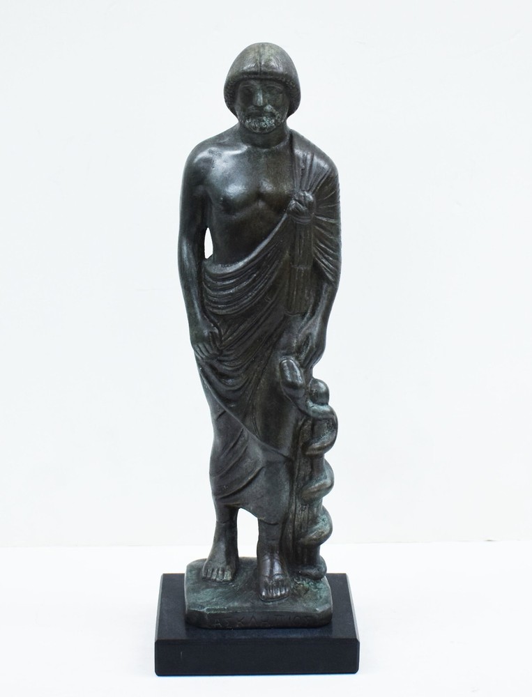Asclepius God of Medicine and Healing statue - Apollo son Mythology - Patron God