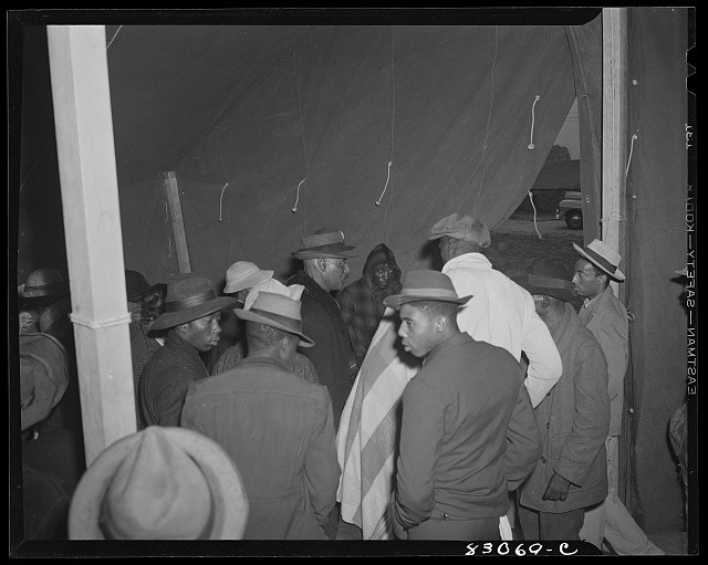 Photo:Bridgeton New Jersey 1942 Migrants Arriving at FSA Farm Workers Camp