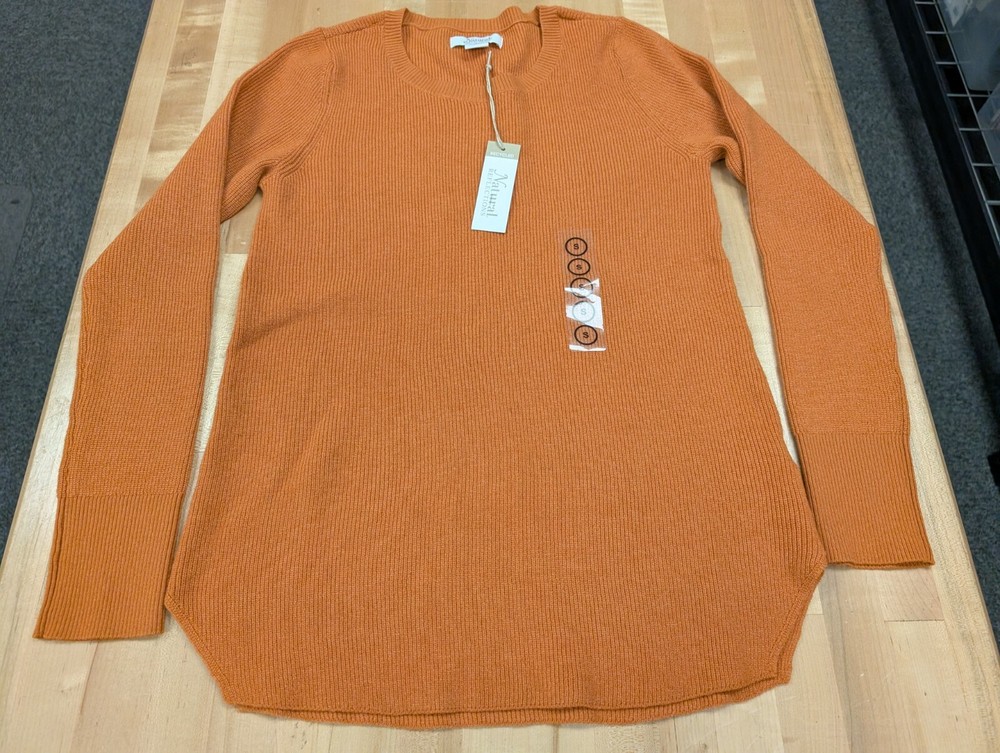 Natural Reflections Cozy Time Ribbed Long Sleeve Tunic Sweater Women's Small