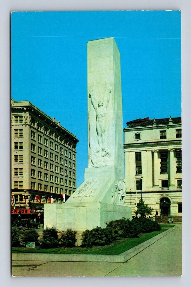 San Antonio TX-Texas, Alamo Cenotaph, Antique, Vintage Souvenir Postcard