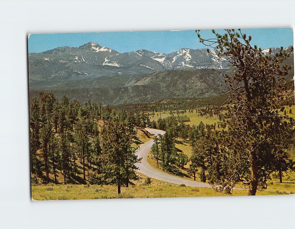 Postcard Scenic Highway through the Mountains Colorado USA