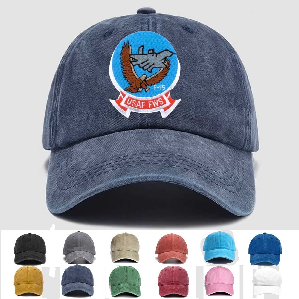 Custom Personalization Embroidered Hat Fighter Weapons School, Veteran Cap, Gift