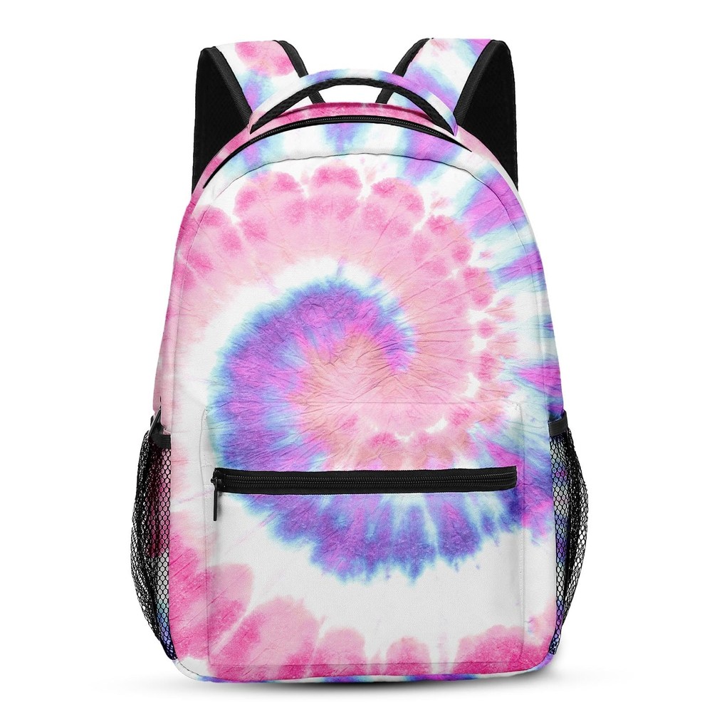 Kids Backpack for Teens Girls Boys Colorful Hippie Yellow Pink Rainbow Tie Dy...