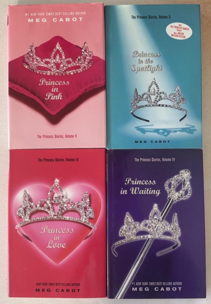 Princess Diaries by Meg Cabot Hardcover Set w/ Dust Jacket: Pink, Love, Spotlig…