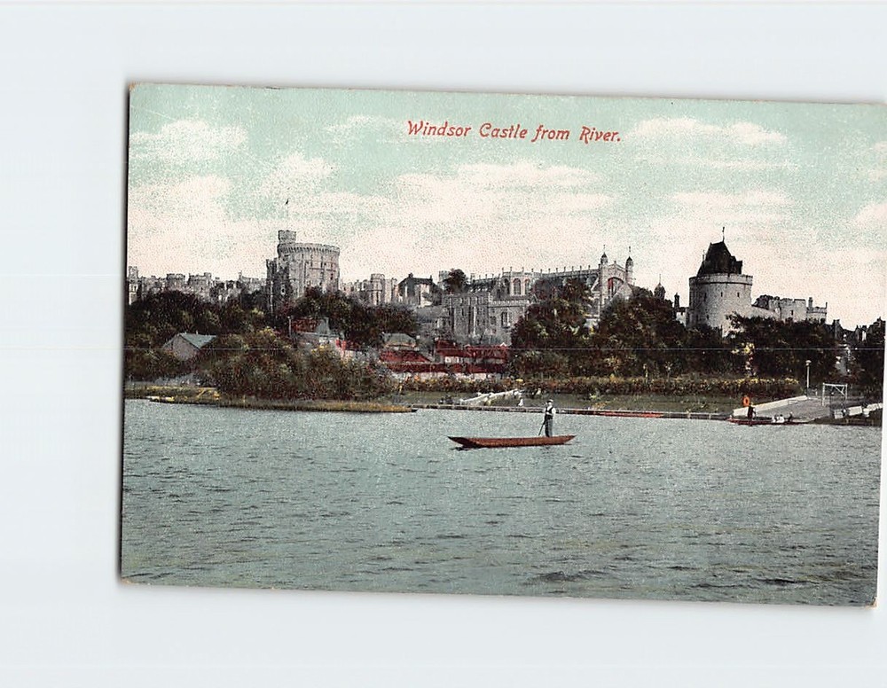 Postcard Windsor Castle from River England