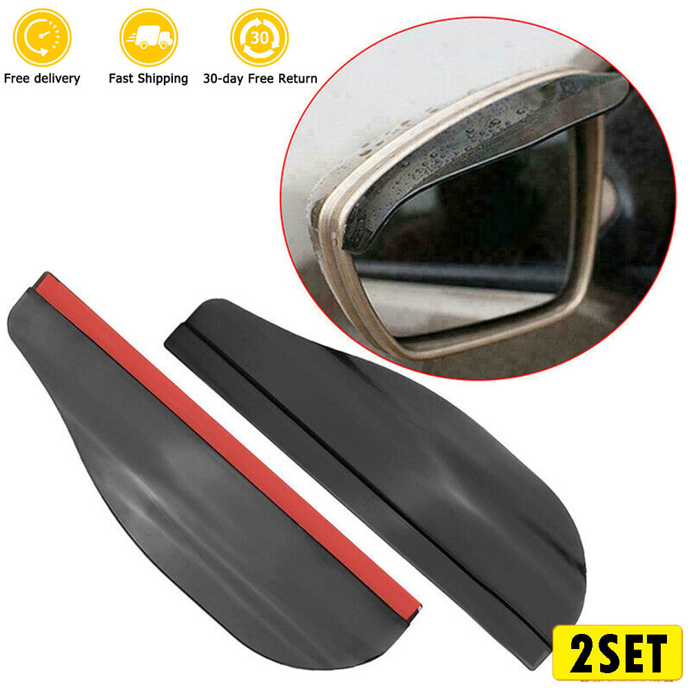 4X Car Side Mirror Rain Guards Sun Visor Protectors 2-Pack