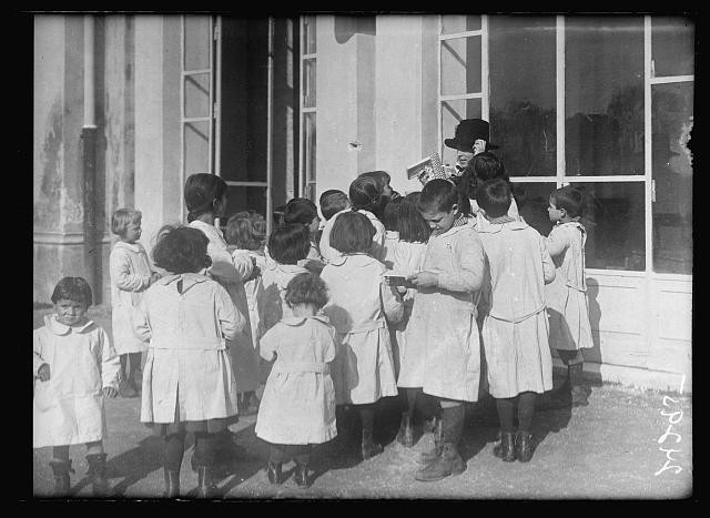 Photo:Rome Italy Italia Garibaldi Gifts to Refugee Children Creche 1918