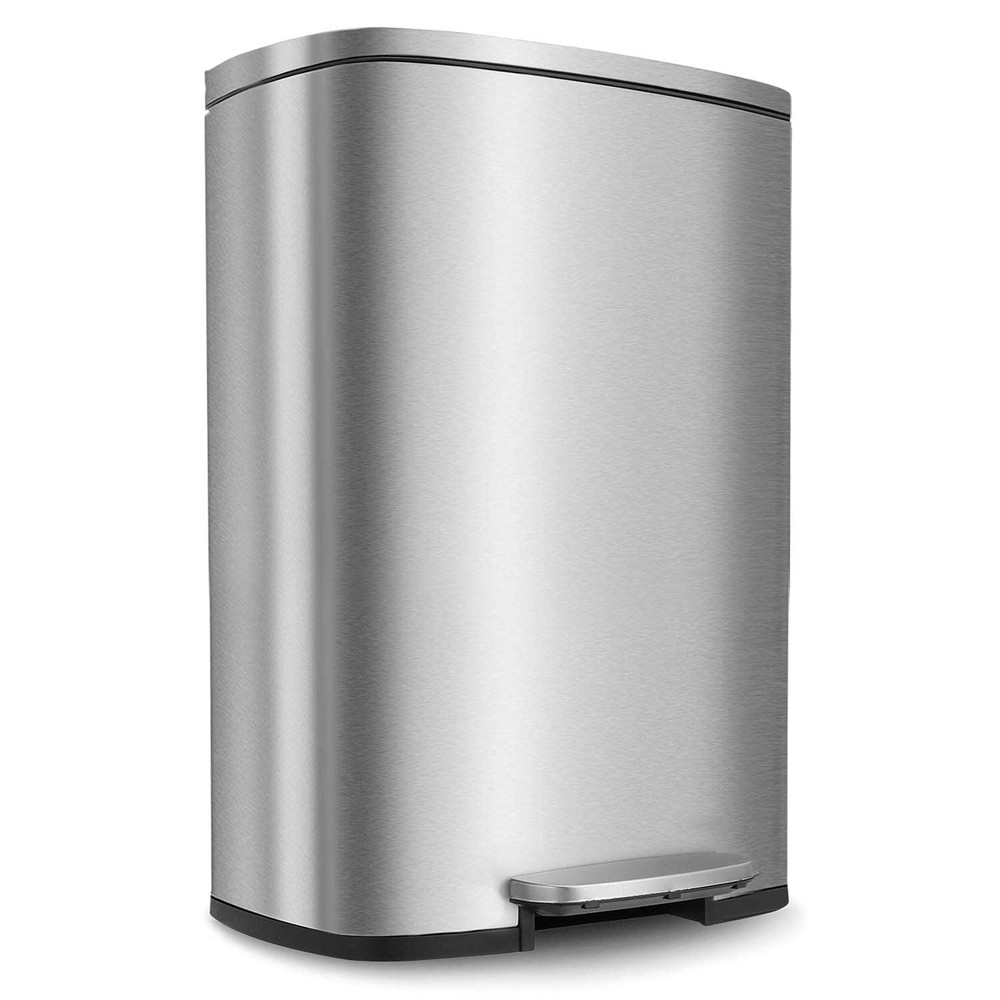 BestOffice 13 Gallon (50L) Trash Can with Lid Garbage Can Commercial Trash Ca...