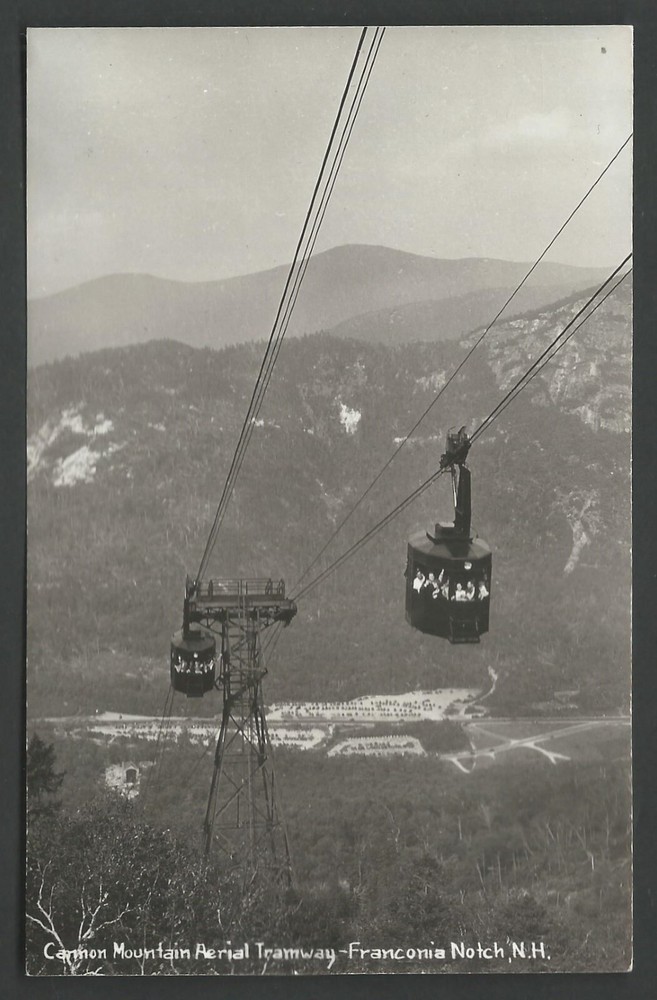 FRANCONIA NEW HAMPSHIRE Cannon Mt. Aerial Tramway RPPC 1930-50 REAL PHOTO