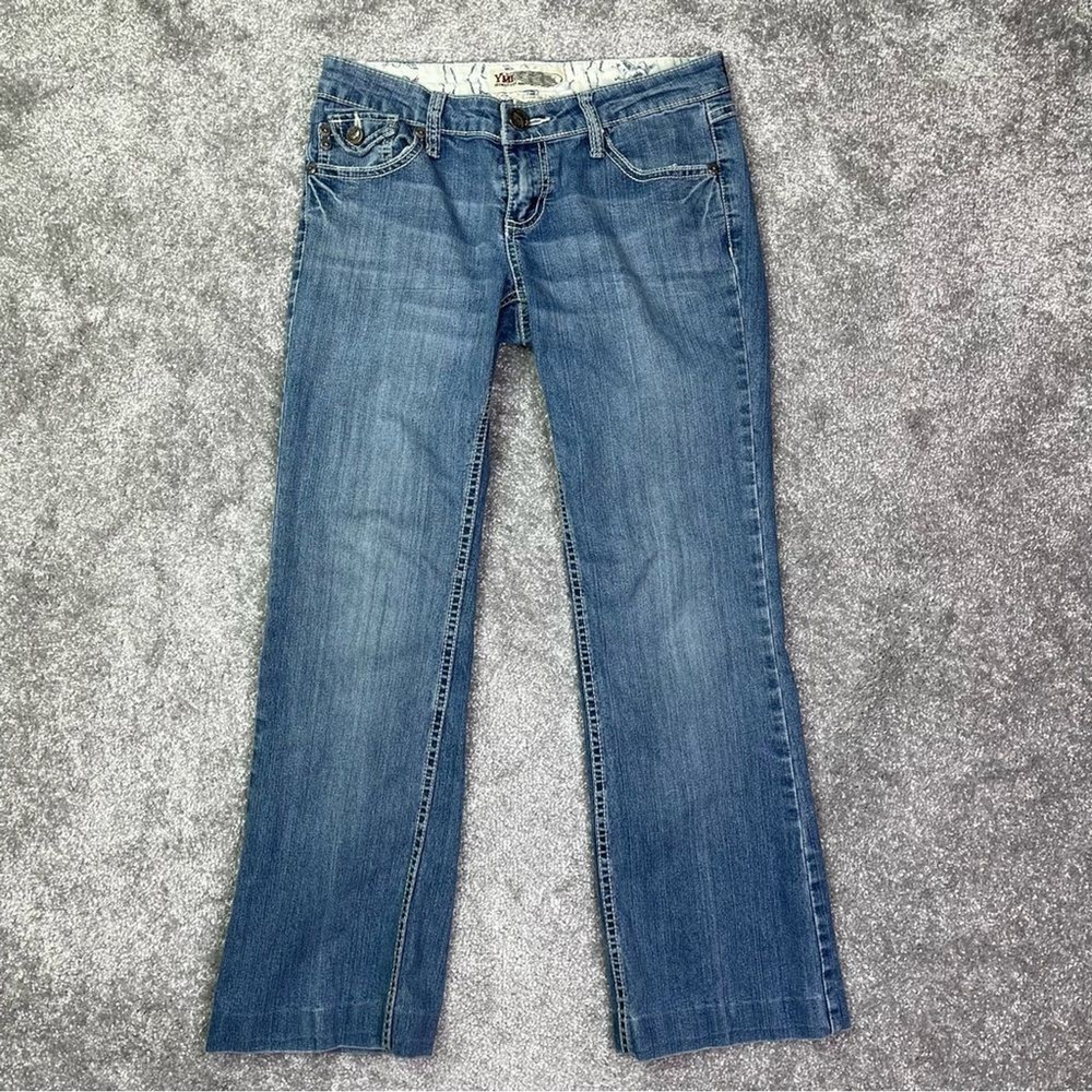 YMI Jeans Women's 3 Blue Bootcut Medium Wash Low Rise Stretch Y2K Juniors Teen