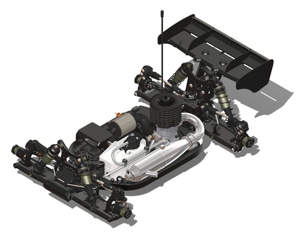 HB Racing D8 RS 1/8 Off-Road Competition Nitro Buggy Kit [HBS204900]
