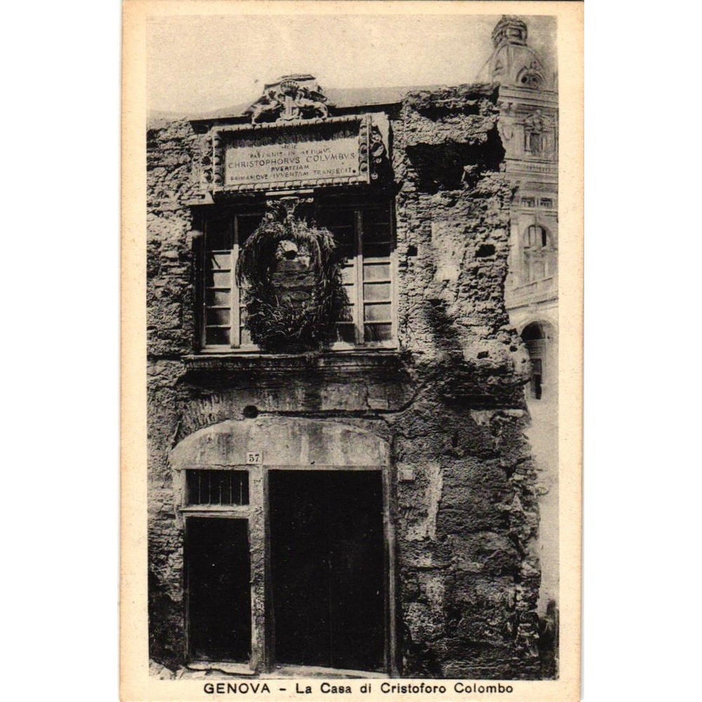 Vintage Genoa Italy Postcard La Casa di Cristoforo Colombo Christopher Columbus