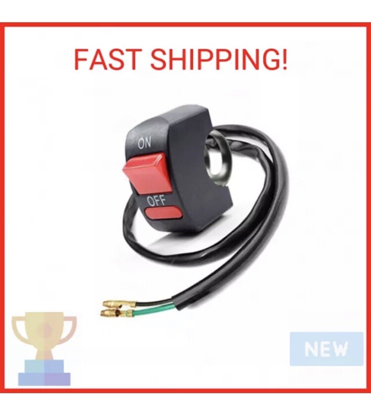 1 Piece Motorcycle Handlebar Toggle Switch On Off Push Button Switch Bicycle Mot