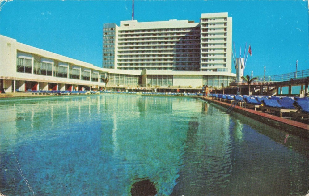 Miami Beach Florida, Deauville Hotel Advertising Pool, Vintage Postcard
