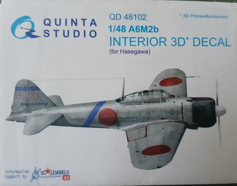 Quinta Studio 48102 1/48 A6M2b 3D Interior for Hasegawa kit