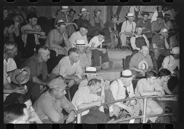 Auction room at Pickaway Livestock Cooperative Association,central Ohio,FSA