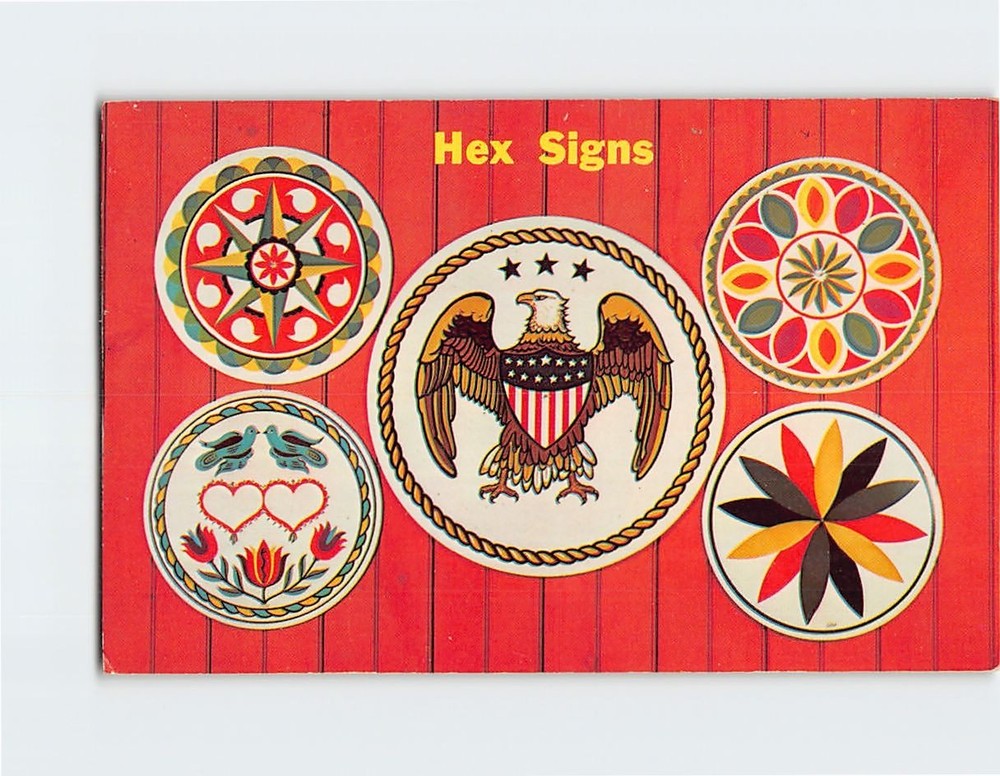 Postcard Hex Signs Greetings from the Pennsylvania Dutch Country USA America