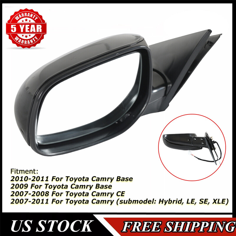 New Left Drive Side Power Door Side Mirror For 2007-2011 Toyota Camry TO1320215