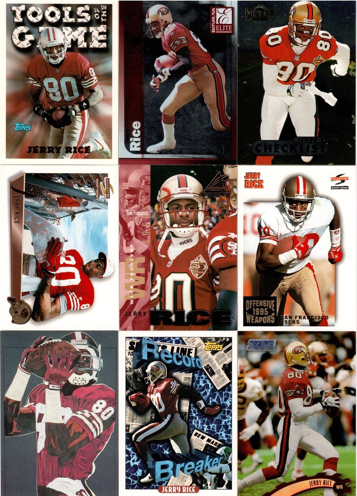 Jerry Rice Card Lot #17 (9 Card Lot) San Francisco 49ers