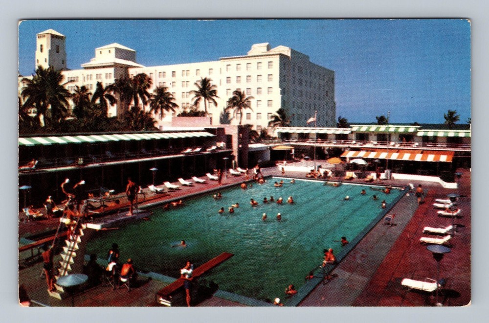 Hollywood By The Sea FL-Florida Hollywood Beach Hotel Vintage Postcard