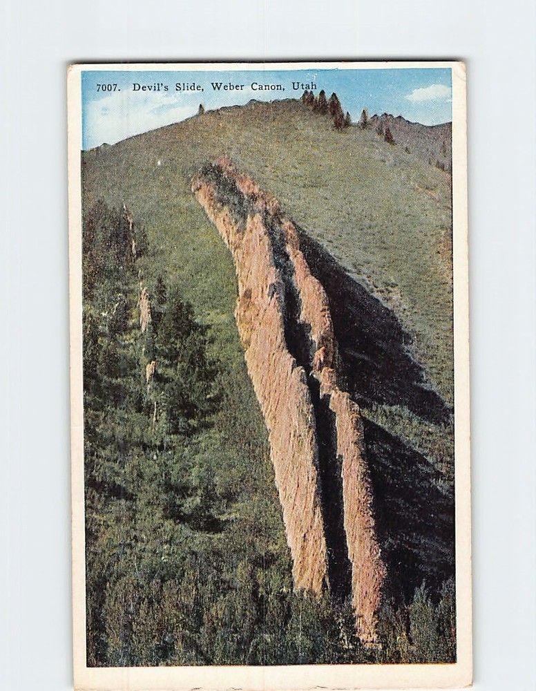 Postcard Devils Slide Weber Canyon Utah USA