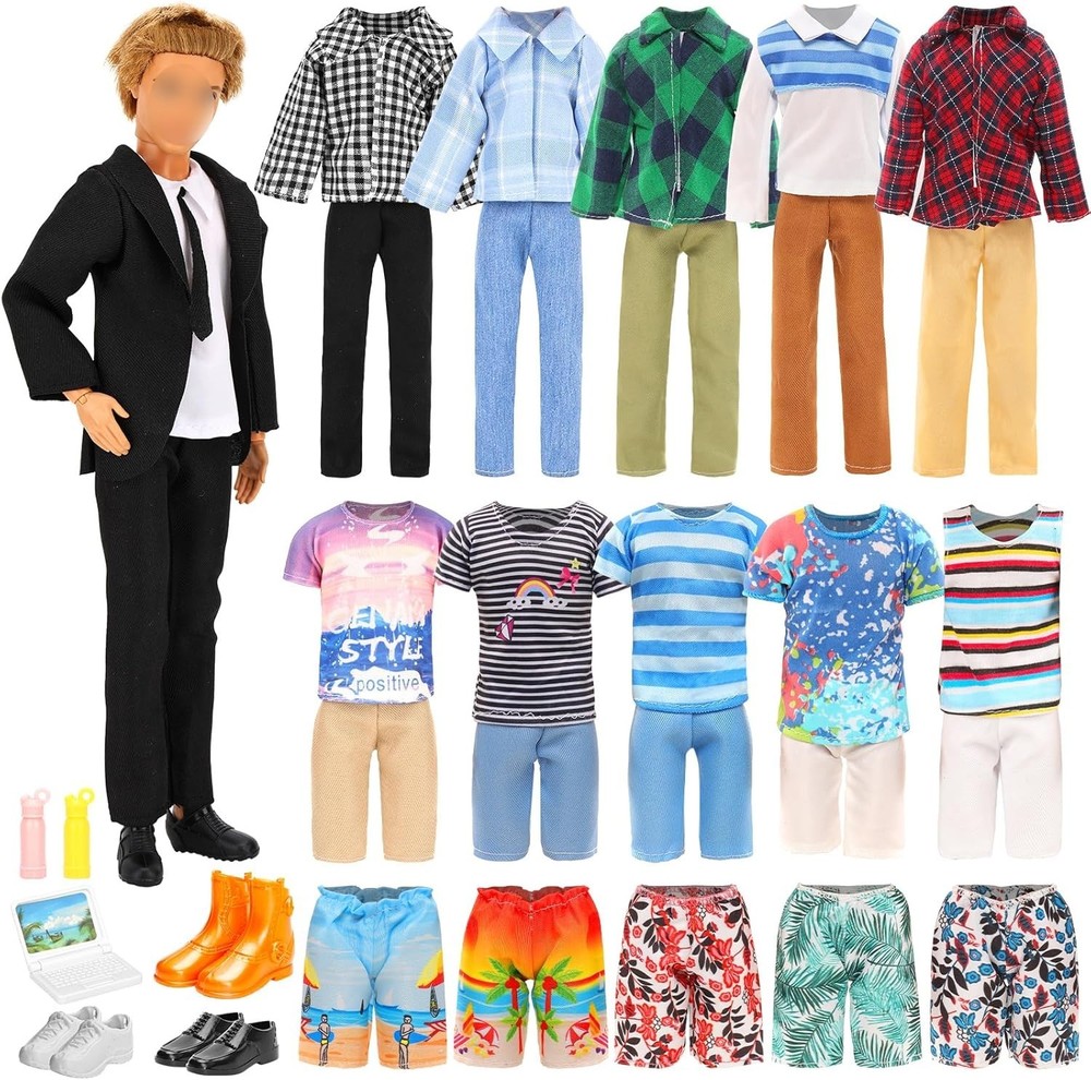 Lot 12 Items Doll Clothes for Ken Doll Random