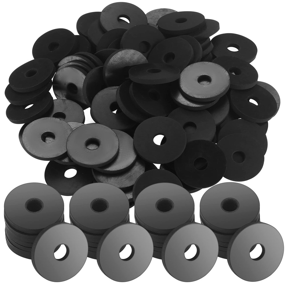 110Pcs Rubber Flat Washer Kit, 1 OD x 1/4 ID x 1/8 Thickness Heavy Duty Abrasion