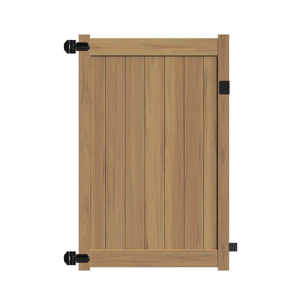 4ft x 6ft Washington Cypress Vinyl Fence Gate Unassembled