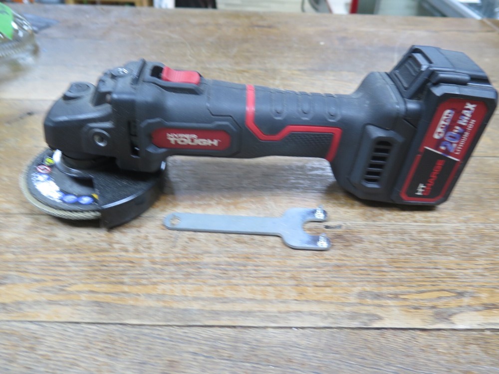 NICE  Hyper Tough 20V 1.5Ah Lithium-Ion Angle Grinder, Cordless, 2902.5 W BATTER