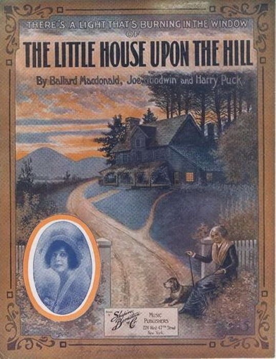 The Little House Upon The Hill  Bessie Wynn Photo 1915  Antique sheet music