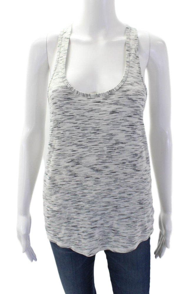 Lululemon Womens Heathered Scoop Neck Pullover Activewear Tank Top White Size 4Free Shipping in US $100+ Orders | $6.95 Orders Below