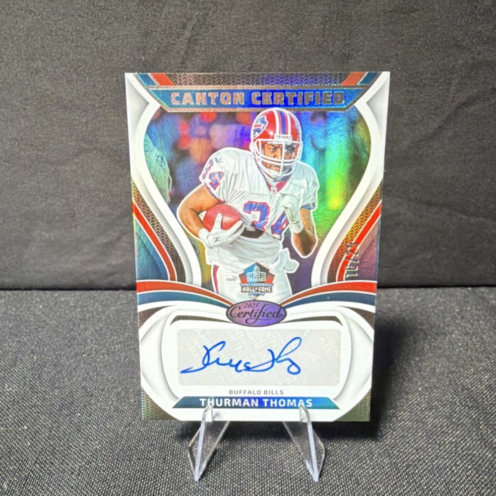 Thurman Thomas HOF 2025 Panini Certified Canton Certified Signatures /25 Bills🔥