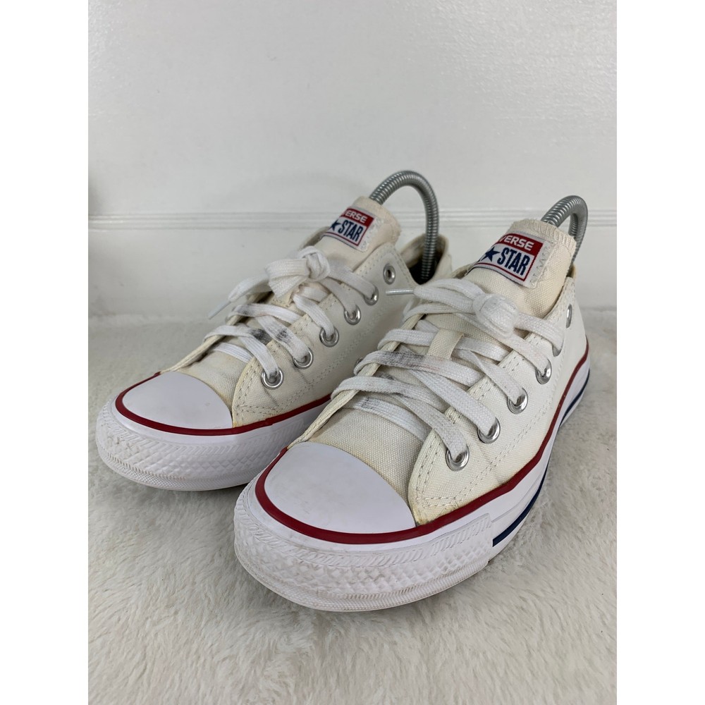 Converse Chuck Taylor All Star White Canvas Low Sneakers Women's 7.5