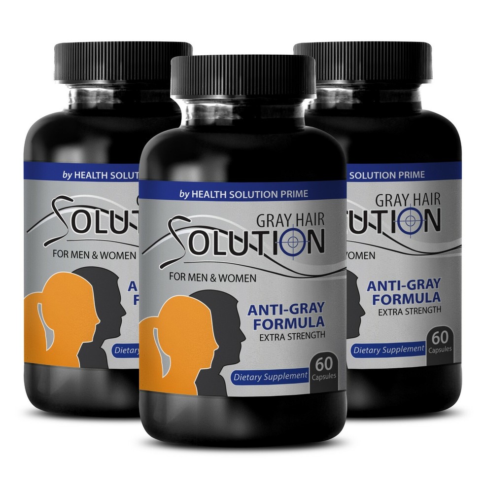 antioxidant anti aging - ANTI GRAY HAIR COMPLEX - natural 3 Bottle 180 Capsules