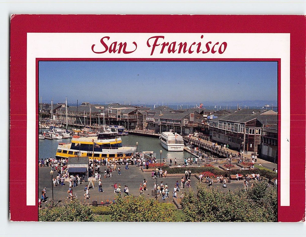 Postcard Aerial View Pier 39 San Francisco California USA