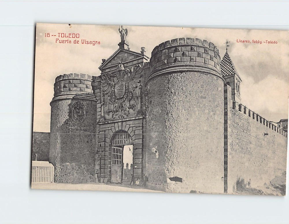Postcard Puerta de Bisagra Toledo Spain