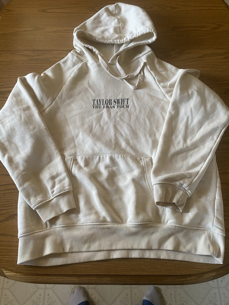 Taylor Swift The Eras Tour Beige Hoodie Size Large