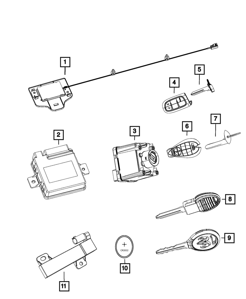 Genuine Mopar Tire Pressure Monitoring System Receiver 68234905AB