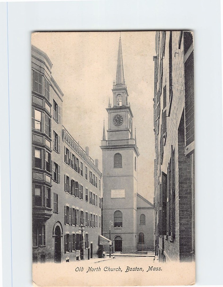 Postcard Old North Church Boston Massachusetts USA