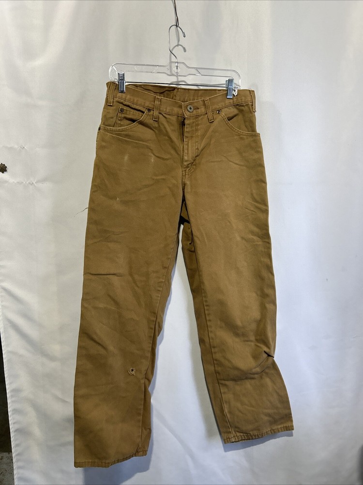 Dickies Pants Mens 32X30 Brown Tan Carpenter Duck Canvas Skate Grunge Workwear