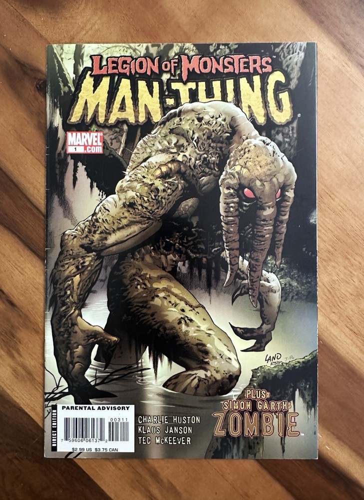 Legion of Monsters: MAN-THING #1 (2007) NM- 9.2 Zombies Swamps Marvel Comics