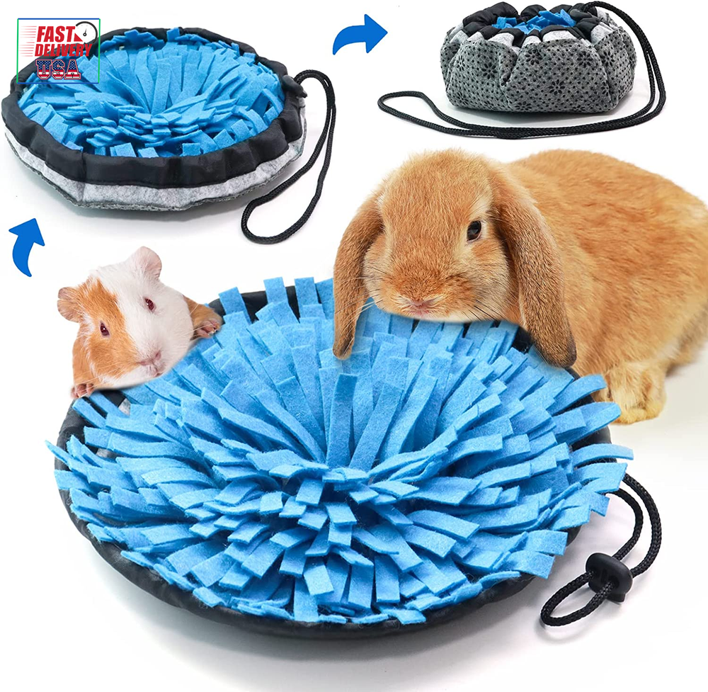Alfombra de forrajeo de conejo, juego de alimentación interactivo para aburrimiento, juguete rompecabezas para mascotas pequeñas, 9