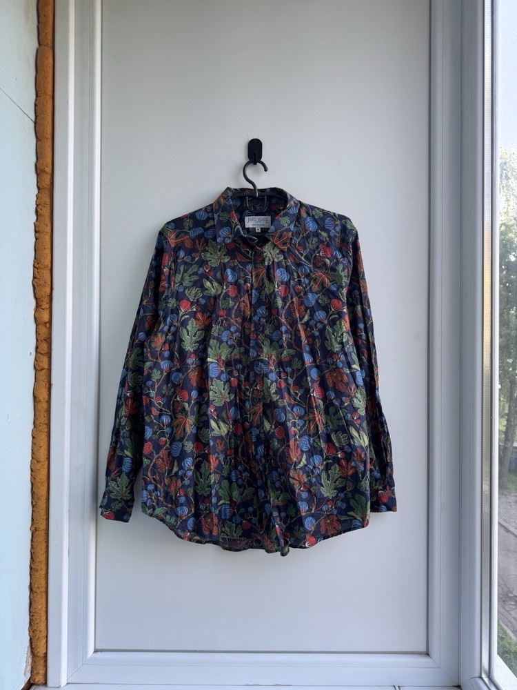 James Meade Liberty London Tana Lawn Floral Print Fabric Cotton Shirt Size 18