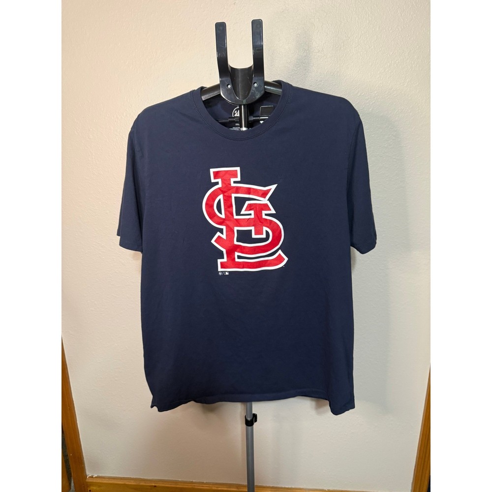 47 Brand St. Louis Cardinals MLB T-Shirt Mens XXL Navy Blue STL Logo Cotton Tee