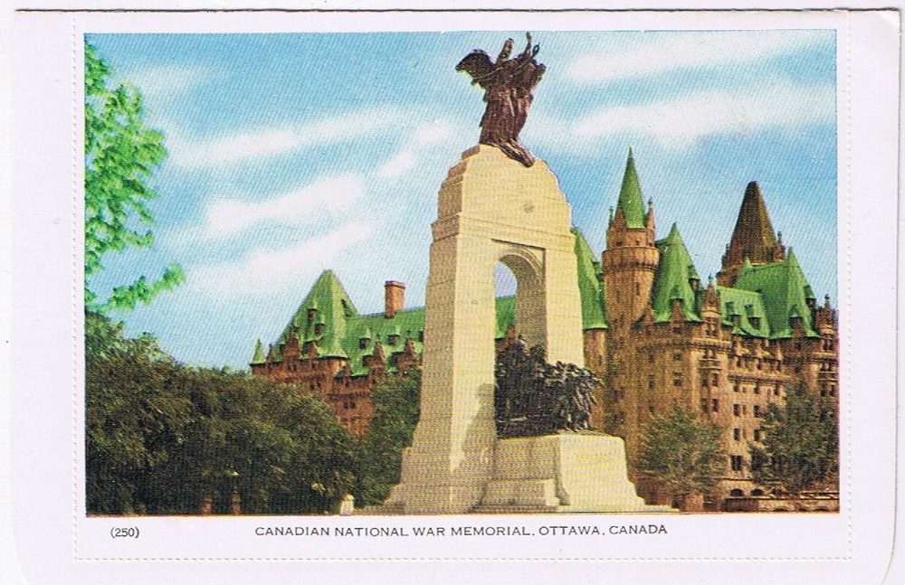 Postcard Folkard Canadian National War Memorial Ottawa Ontario