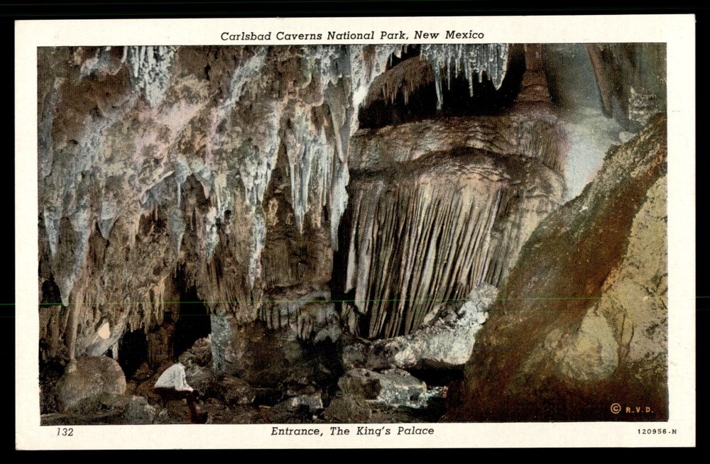 Vtg POSTCARD The Kings Palace Carlsbad Caverns National Park New Mexico UNP