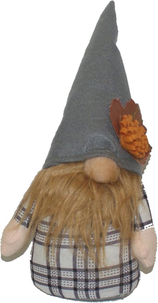 36589 - Gnome Sitter Gray Hat w/ Leaf 11