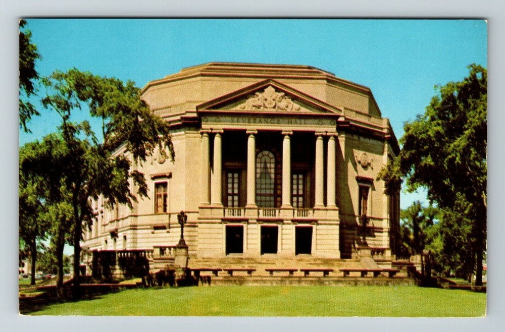 Cleveland OH-Ohio, Severance Hall, Outside Scenic View, Vintage Postcard