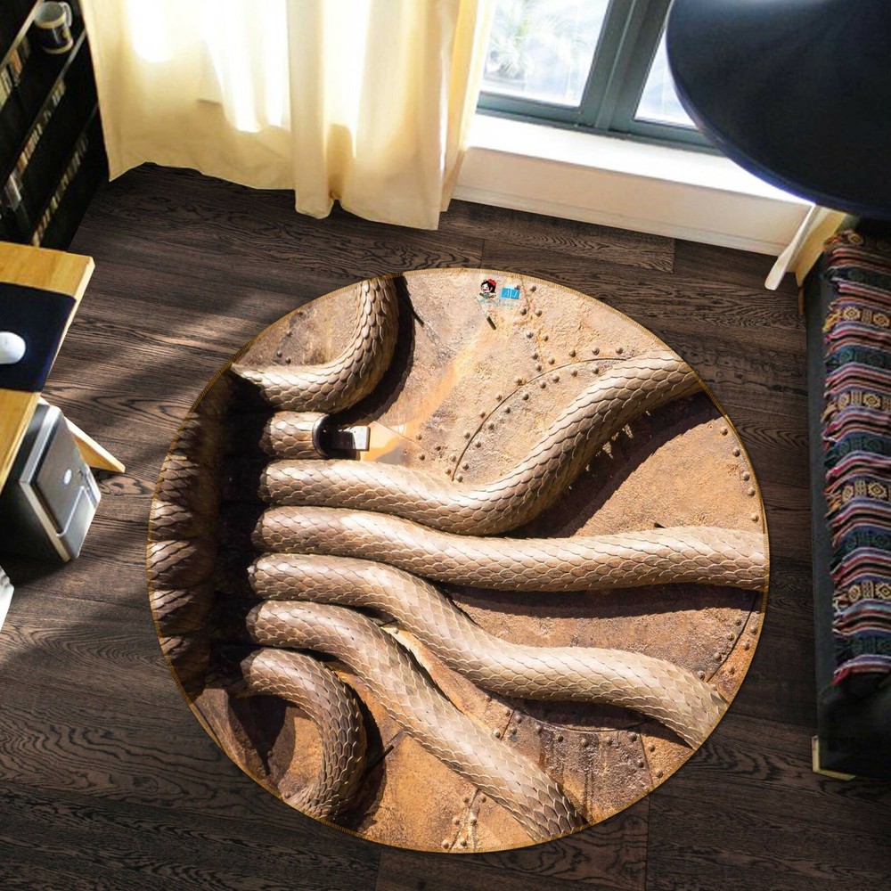 3D Brown Carved Texture NAO4091 Game Rug Mat Elegant Photo Carpet Mat Fay
